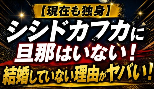 【現在も独身】シシドカフカに旦那はいない！結婚していない理由がヤバい！