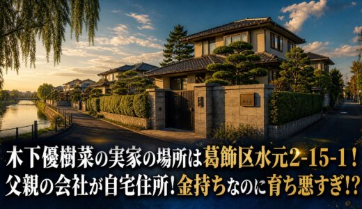 木下優樹菜の実家の場所は葛飾区水元2-15-1！父親の会社が自宅住所!金持ちなのに育ち悪すぎ!?