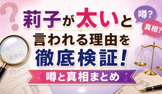 莉子が太いと言われる理由を徹底検証！噂と真相まとめ