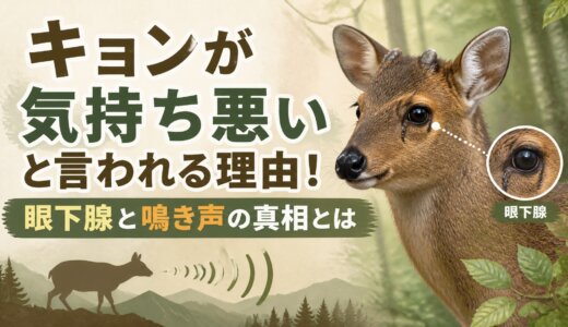 キョンが気持ち悪いと言われる理由！眼下腺と鳴き声の真相とは