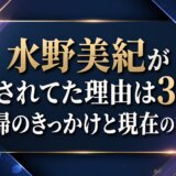 水野美紀が干されてた理由は3つ!復帰のきっかけと現在の活躍