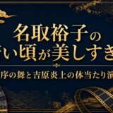 名取裕子の若い頃が美しすぎる｜序の舞と吉原炎上の体当たり演技