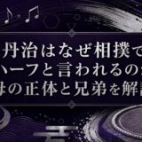 丹治はなぜ相撲でハーフと言われるのか母の正体と兄弟を解説