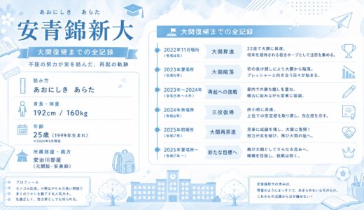 安青錦新大の読み方や身長・年齢・親方・大関復帰までの全記録